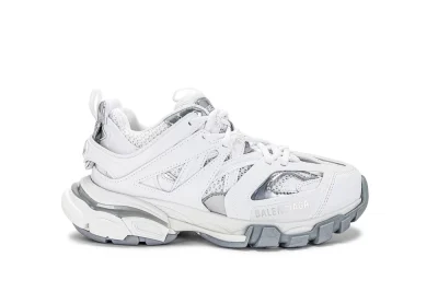 BALENCIAGA Track Sneaker White & Silver - etkick reps