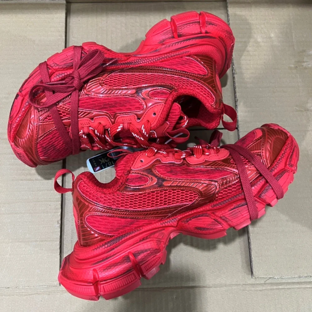 Balenciaga 3XL Sneakers Red REPS - etkick reps