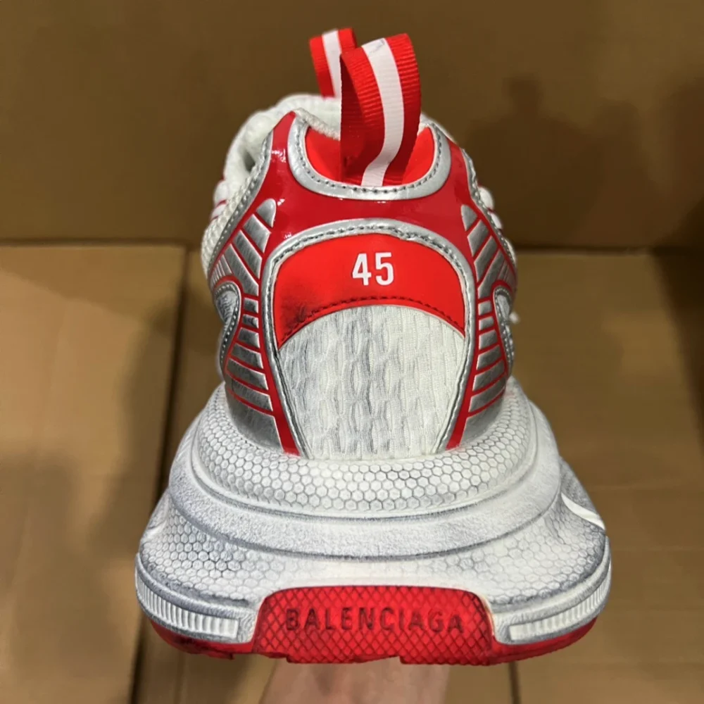 Balenciaga 3XL White Red Sneakers REPS - etkick reps