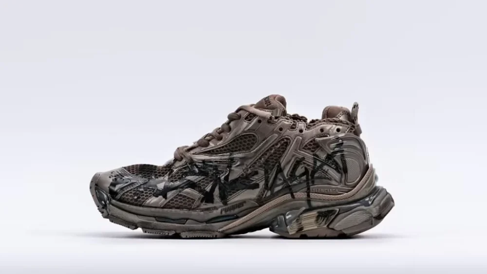 BALENCIAGA Graffiti Runner Sneakers in Mesh & Nylon TOP REPS - etkick reps