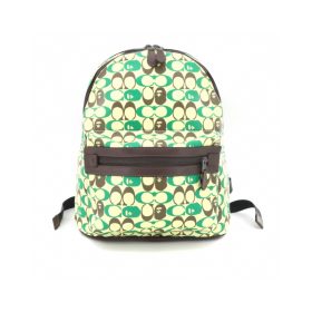 All-over color block backpack co-branded with the Bape Coach logo REPS