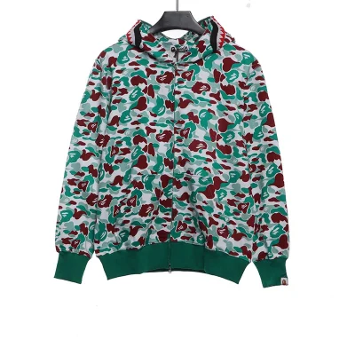 BAPE Green All-Over Monkey Head Camo Hoodie Reps - etkick reps