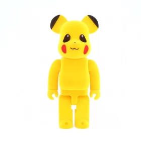 BE@RBRICK Brick Bear X Pikachu, trendy doll in flocked design