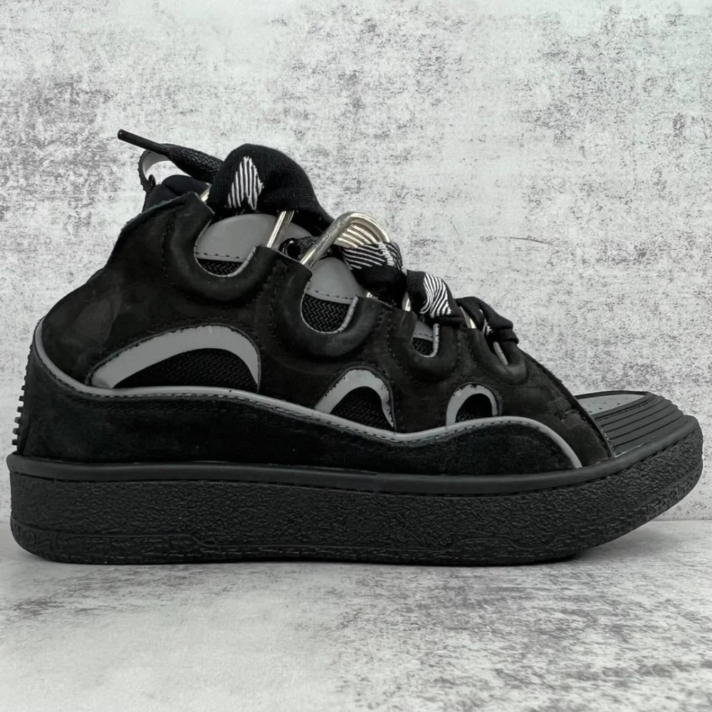 Lanvin Curb Chunky Leather Sneakers “Black” REPLICA - etkick reps