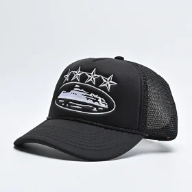 Corteiz 4Starz Alcatraz Trucker Hat Black