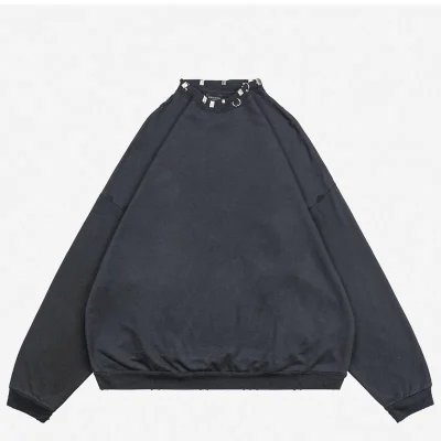 Balenciaga crew-neck sweatshirt in used look with iron hoop wash Reps - etkick reps