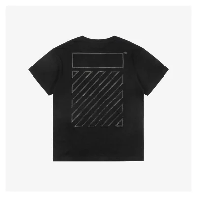 Off-White 24SS Plymouth Limited T-shirt with shaped line printing Reps - etkick reps