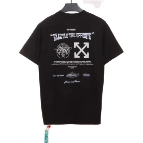 Off-White T-shirt with embroidered logo arrow slogan reps