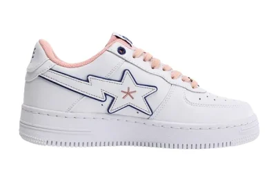 A Bathing Ape Bape Sta BAPY White Pink - etkick reps au