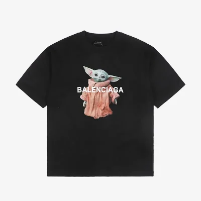 Balenciaga Baby Yoda Print T-Shirt Reps - etkick reps