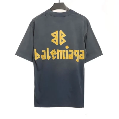 Balenciaga Bandtyp-Logo T-Shirt Reps - etkick reps