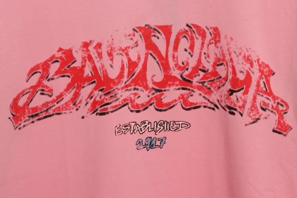 Balenciaga Graffiti mit Offshore-Alphabet T-Shirt Reps - etkick reps