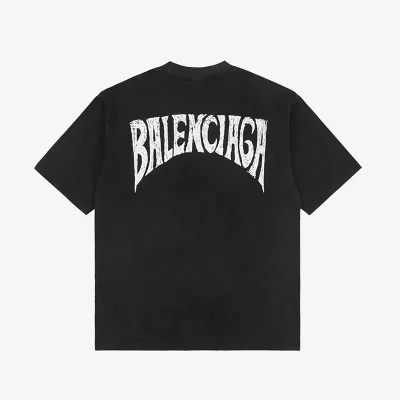 Balenciaga Hand-Drawn Logo Print T-Shirt Reps - etkick reps