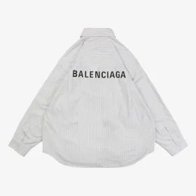 Balenciaga Long -Sleeved Shirt With Letter Strip On The Back Reps