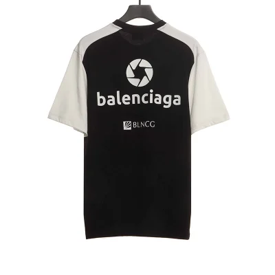 Balenciaga Logo with black and white seams T-shirt Reps - etkick reps