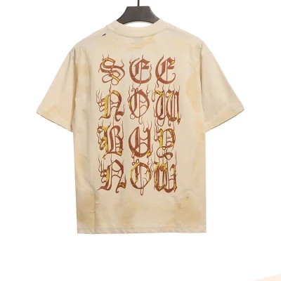 Balenciaga Mud-Colored Heavy Metal Print T-Shirt Reps - etkick reps