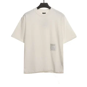 Balenciaga signature sticker on hem T-shirt Replica