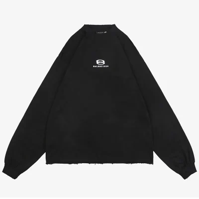 Balenciaga sweatshirt with embroidered letters and double loop reps - etkick reps