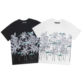 Palm Angels Aalm-Baum-Druck T-Shirt Reps