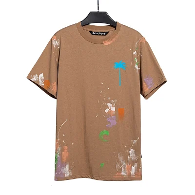 Palm Angel’s splash of color with palm print T-shirt Reps - etkick reps