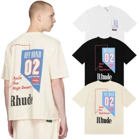 Rhude 02 logo print T-shirt