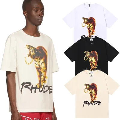 Rhude Tiger-Druck T-Shirt - etkick reps au