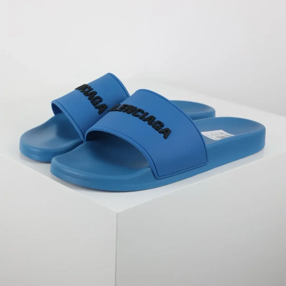 Balenciaga Flip-Flops mit Logo-Print Blue - etkick reps au