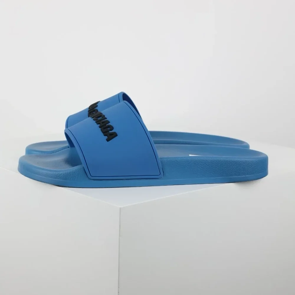 Balenciaga Flip-Flops mit Logo-Print Blue - etkick reps au