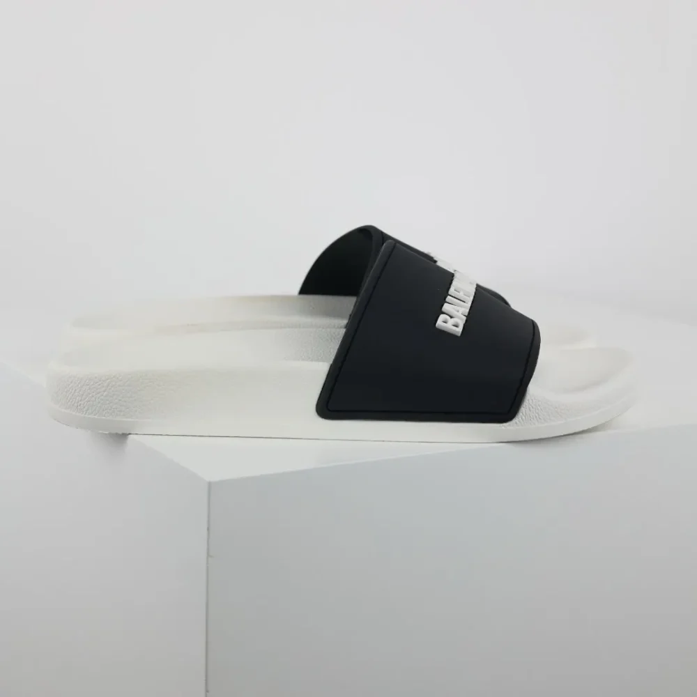 Balenciaga Flip-Flops with logo Print white and black - etkick reps au