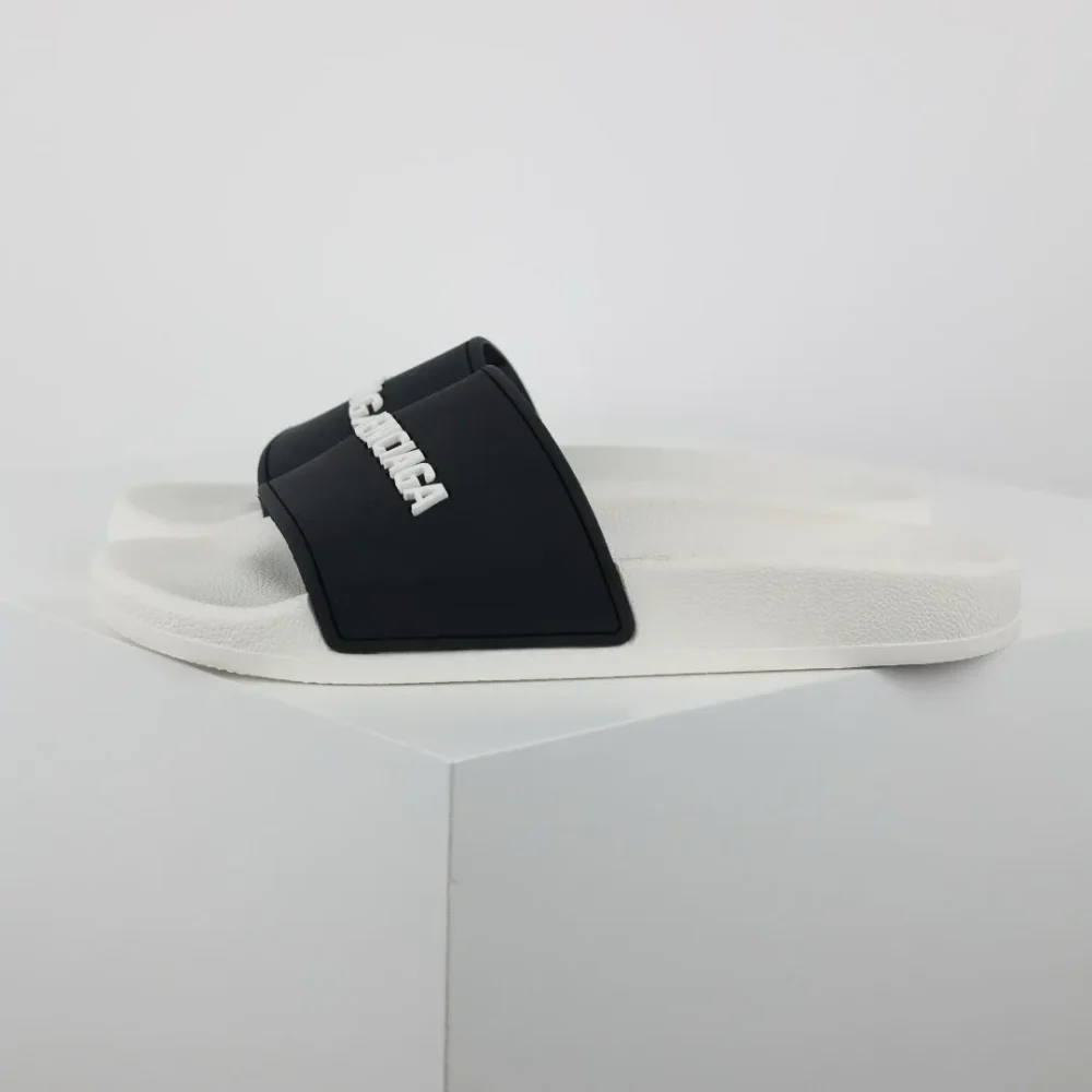 Balenciaga Flip-Flops with logo Print white and black - etkick reps au