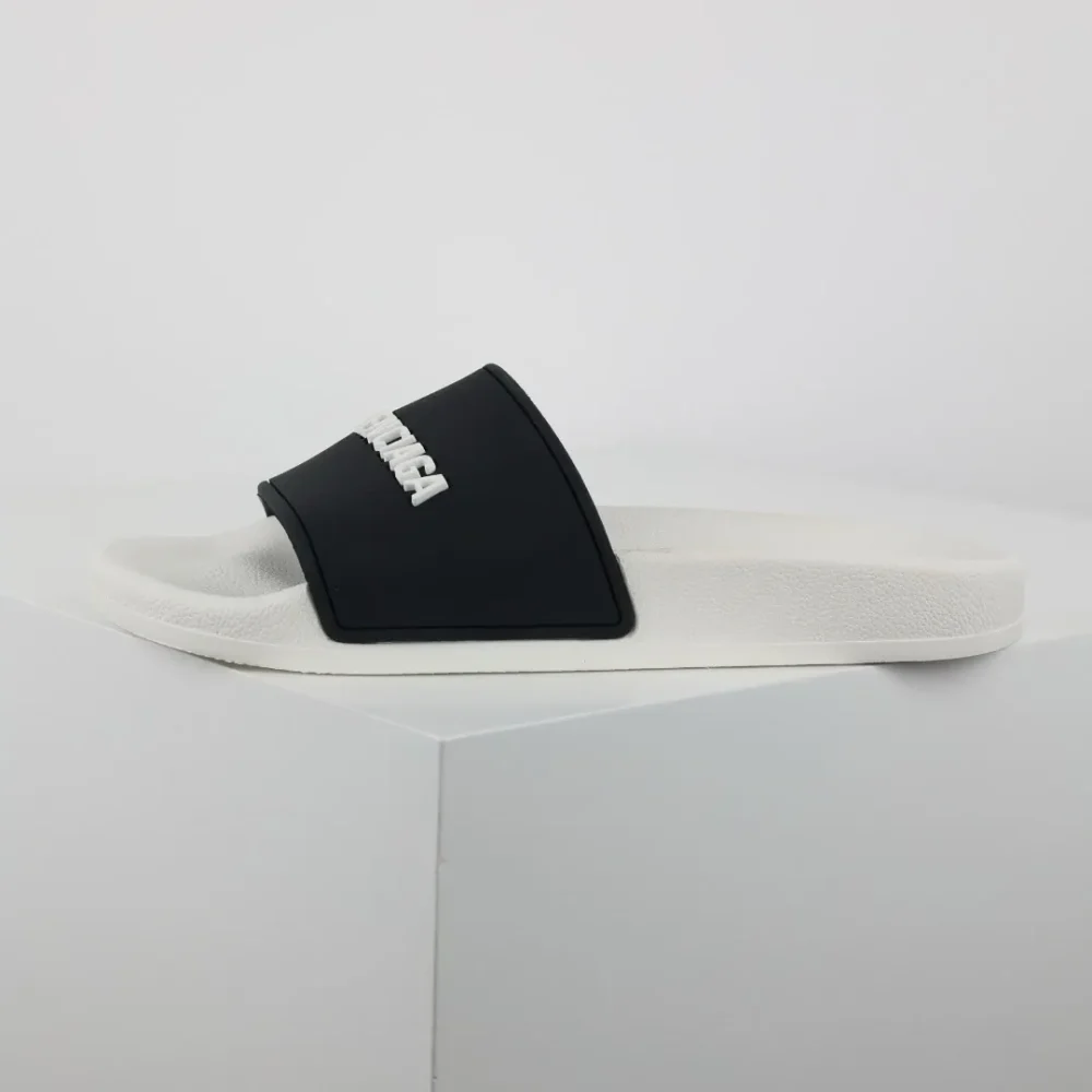 Balenciaga Flip-Flops with logo Print white and black - etkick reps au