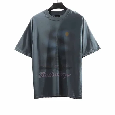 Balenciaga Paris Sunset Eiffel Tower Print T-Shirt - etkick reps au