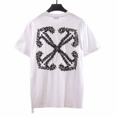 Off-White Embroidered Arrow Logo T-Shirt - etkick reps au