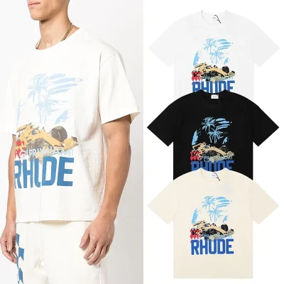 Rhude Miami Grand Prix Print T-Shirt - etkick reps au