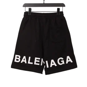 Balenciaga Overlock Shorts With Signature Logo