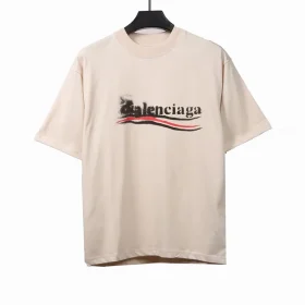 Balenciaga Political Stencil Logo Print T-Shirt