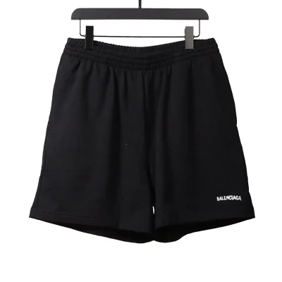 Balenciaga Shorts With Embroidered Label Logo - etkick reps au