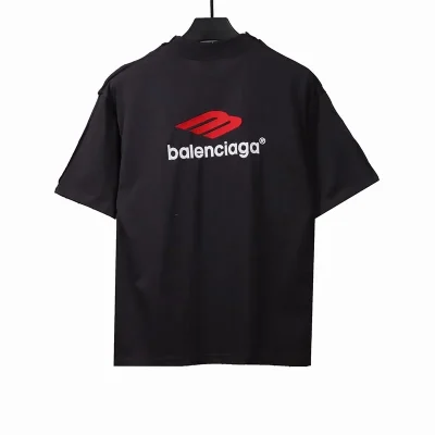 Balenciaga T-Shirt With Tape Logo And Double Patch - etkick reps au