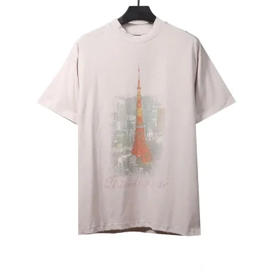 Balenciaga Tokyo Tower Night View T-Shirt - etkick reps au