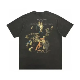 Off-White Colorful Religious Print On Back T-shirt