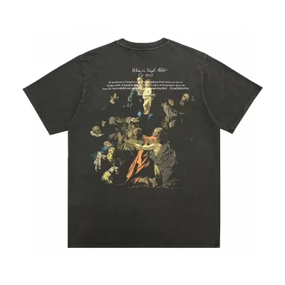 Off-White Colorful Religious Print On Back T-shirt - etkick reps au