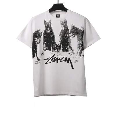 Stussy Doberman Print T-Shirt - etkick reps au