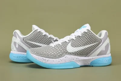 Zoom Kobe 6 White Grey Blue - etkick reps au