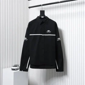 Balenciaga 3B Shirt With White Stripes And Embroidery