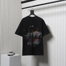 Balenciaga T-Shirt With Night Scene Digital Print