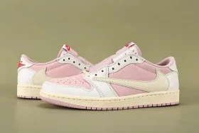 Travis Scott x Air Jordan 1 Low White Pink