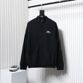 Balenciaga 3B Embroidered All Black Jacket