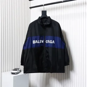 Balenciaga 57 Black And Blue Patchwork Jacket