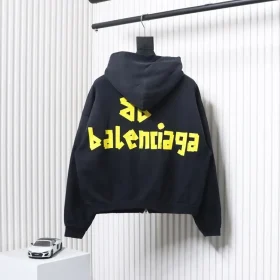 Balenciaga Jacket With Zip And Logo Tape