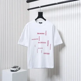 Balenciaga Pink letter print T-shirt